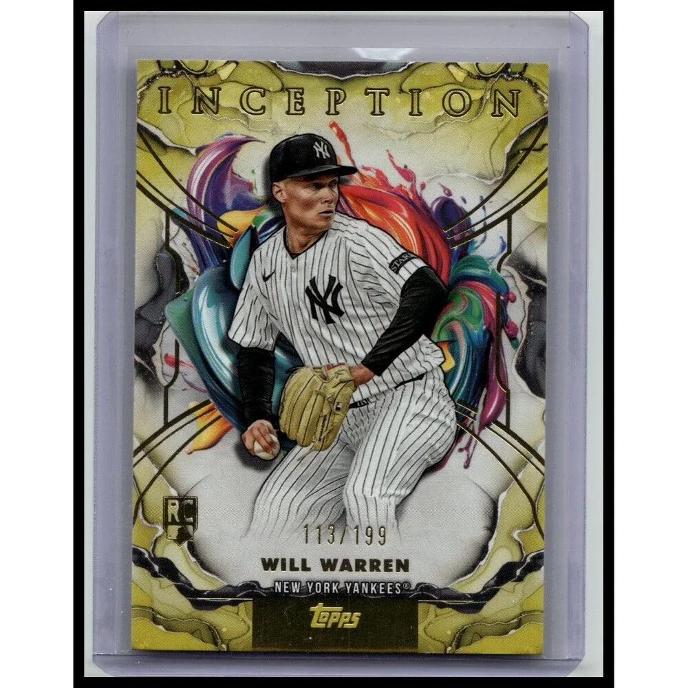 2025 Topps Inception Will Warren #59 New York Yankees Yellow Rookie #/199